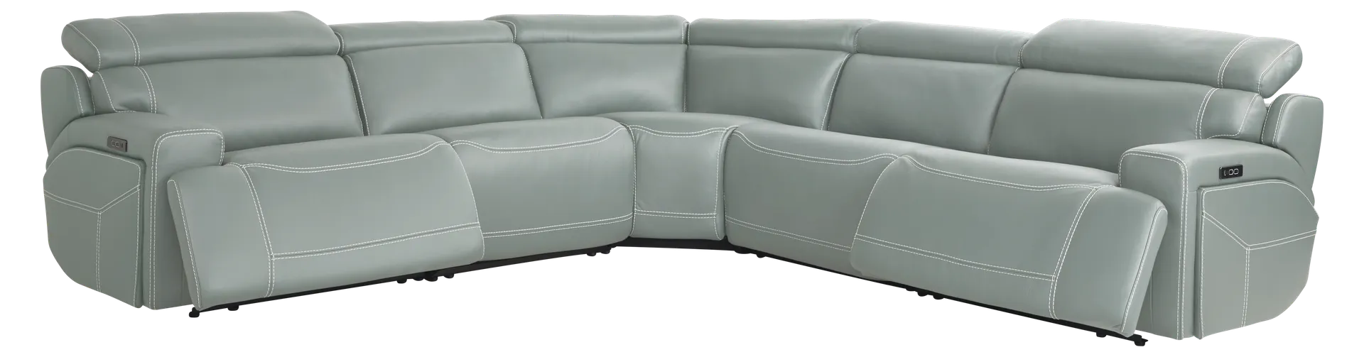 mint 5 pc dual power reclining sectional