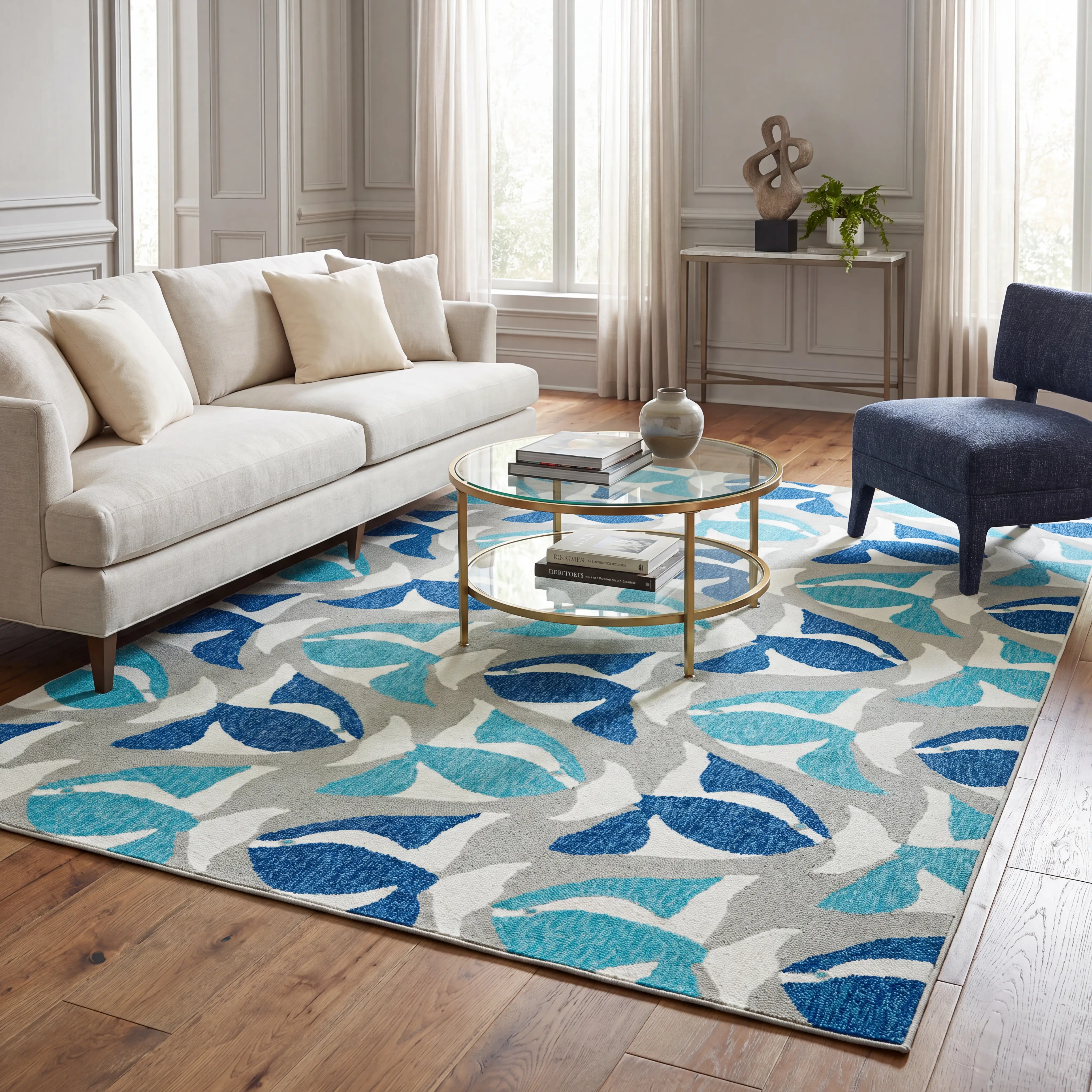 Aletta Blue 2' x 6' Indoor/Outdoor Rug - Image 2