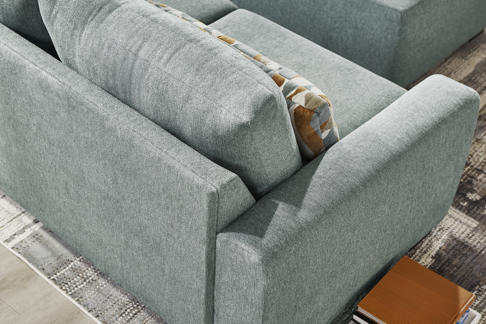 Alexander Blue 3 Pc Sectional - Thumbnail - Image 3