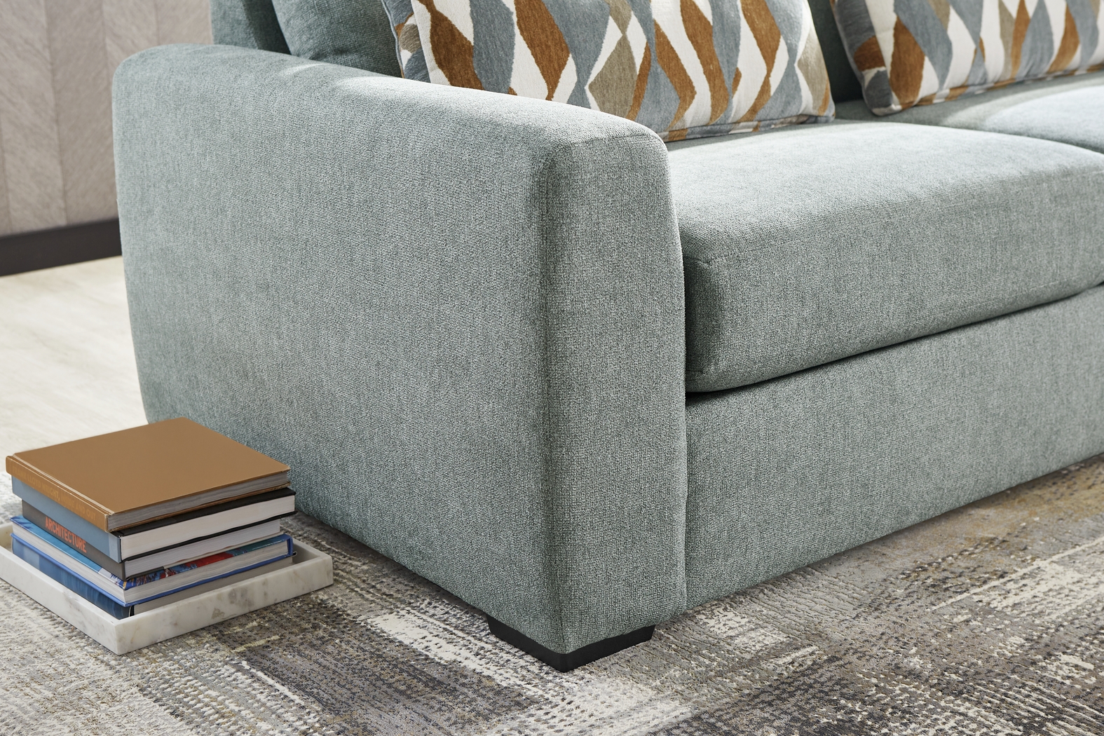 Alexander Blue 3 Pc Sectional - Thumbnail - Image 4