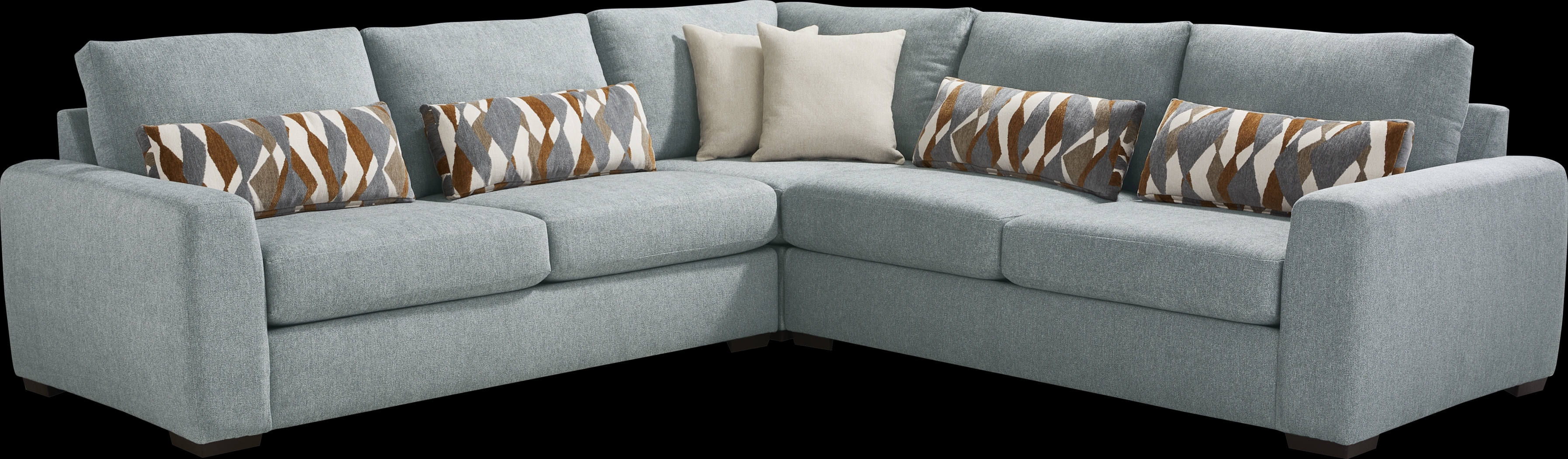 Alexander Blue 3 Pc Sectional - Thumbnail - Image 1