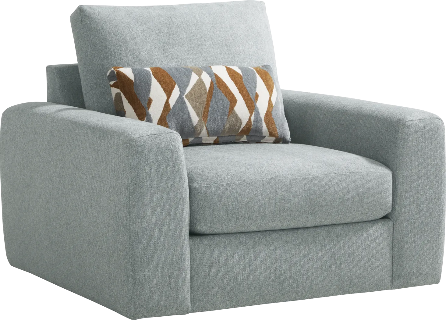 Alexander Blue Swivel Chair - Thumbnail - Image 1