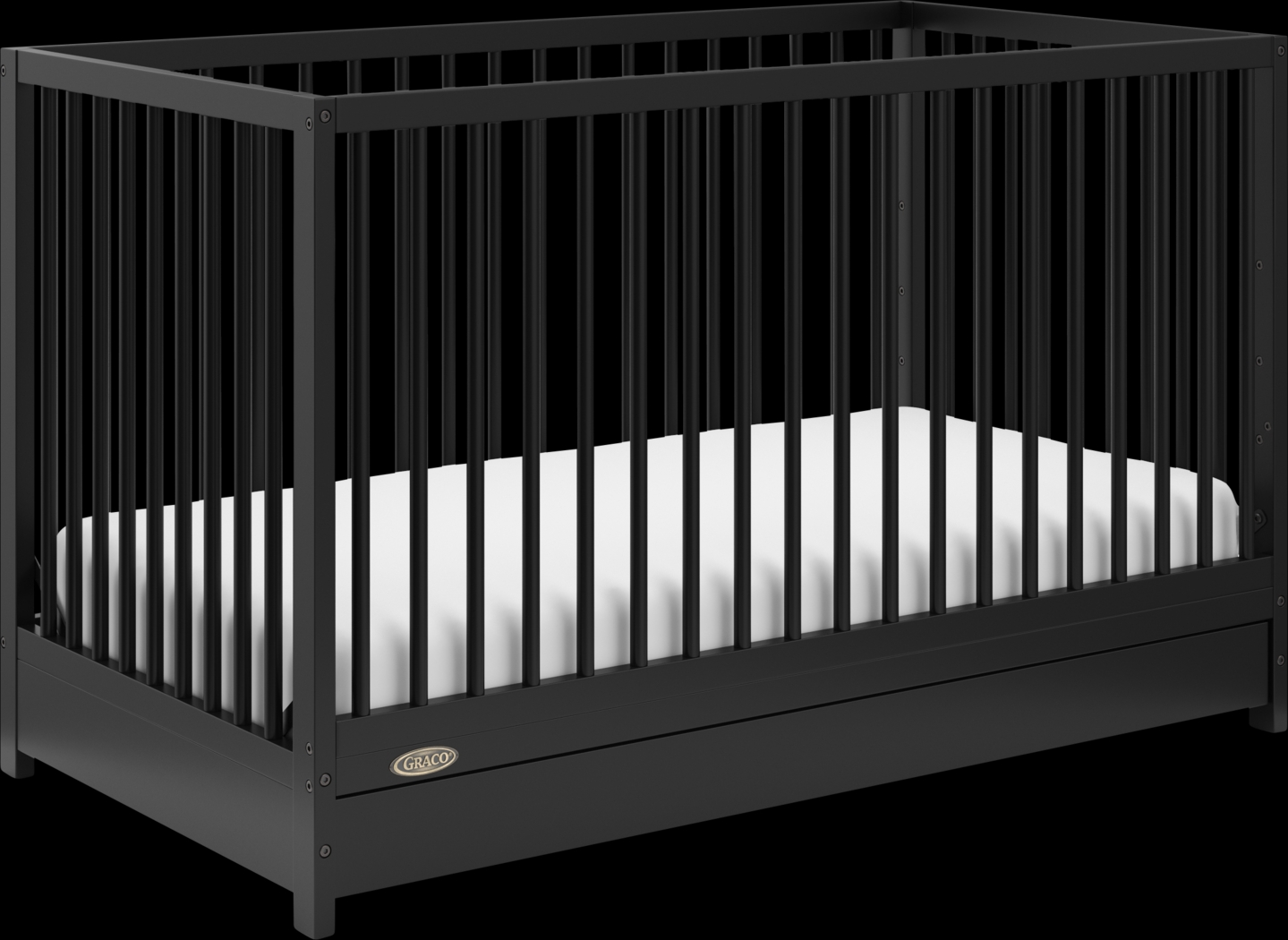Alexei Black Convertible Crib - Thumbnail - Image 1