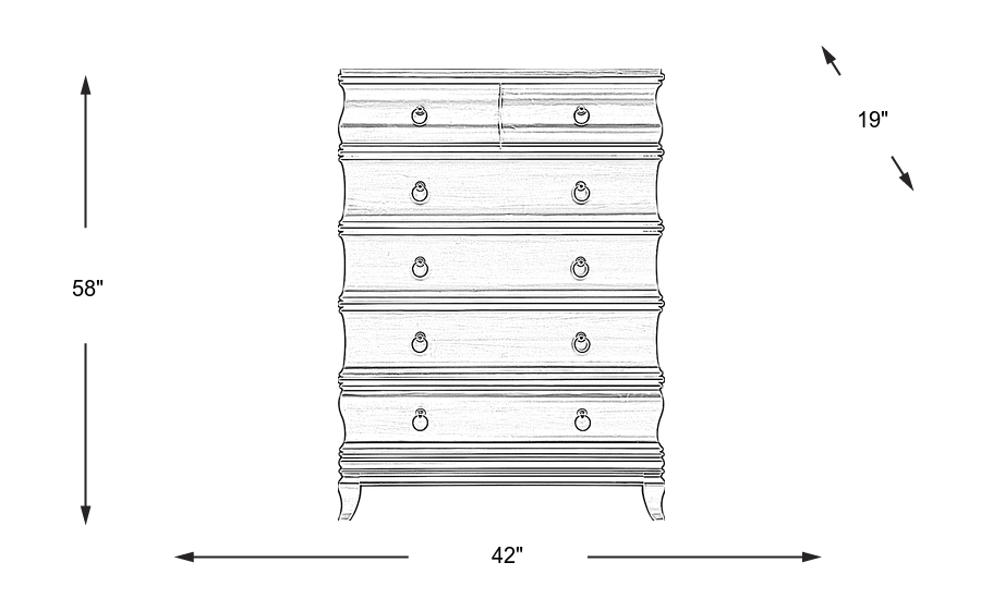 Dimension Image. Please refer to the Dimension Tab on this page for dimension details.
