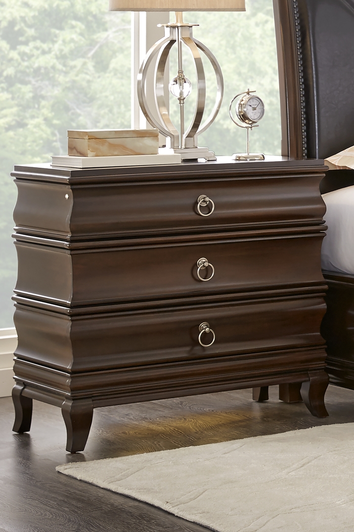 Alexi Cherry 8 Pc King Bedroom with Cream Inset - Thumbnail - Image 11