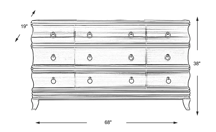 Dimension Image. Please refer to the Dimension Tab on this page for dimension details.