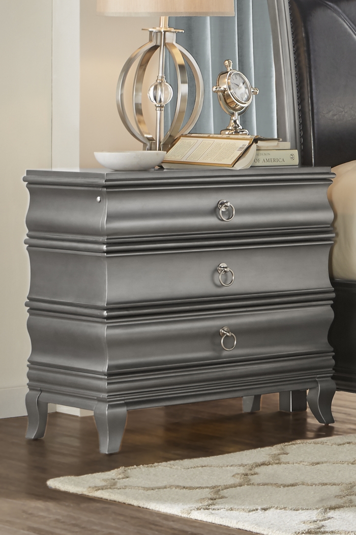 Alexi Silver Nightstand - Thumbnail - Image 2