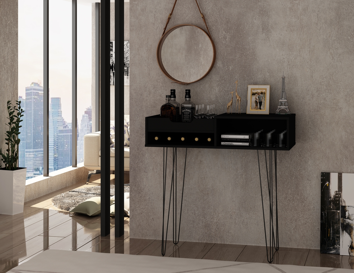 Alexito Black Sofa Table - Thumbnail - Image 7