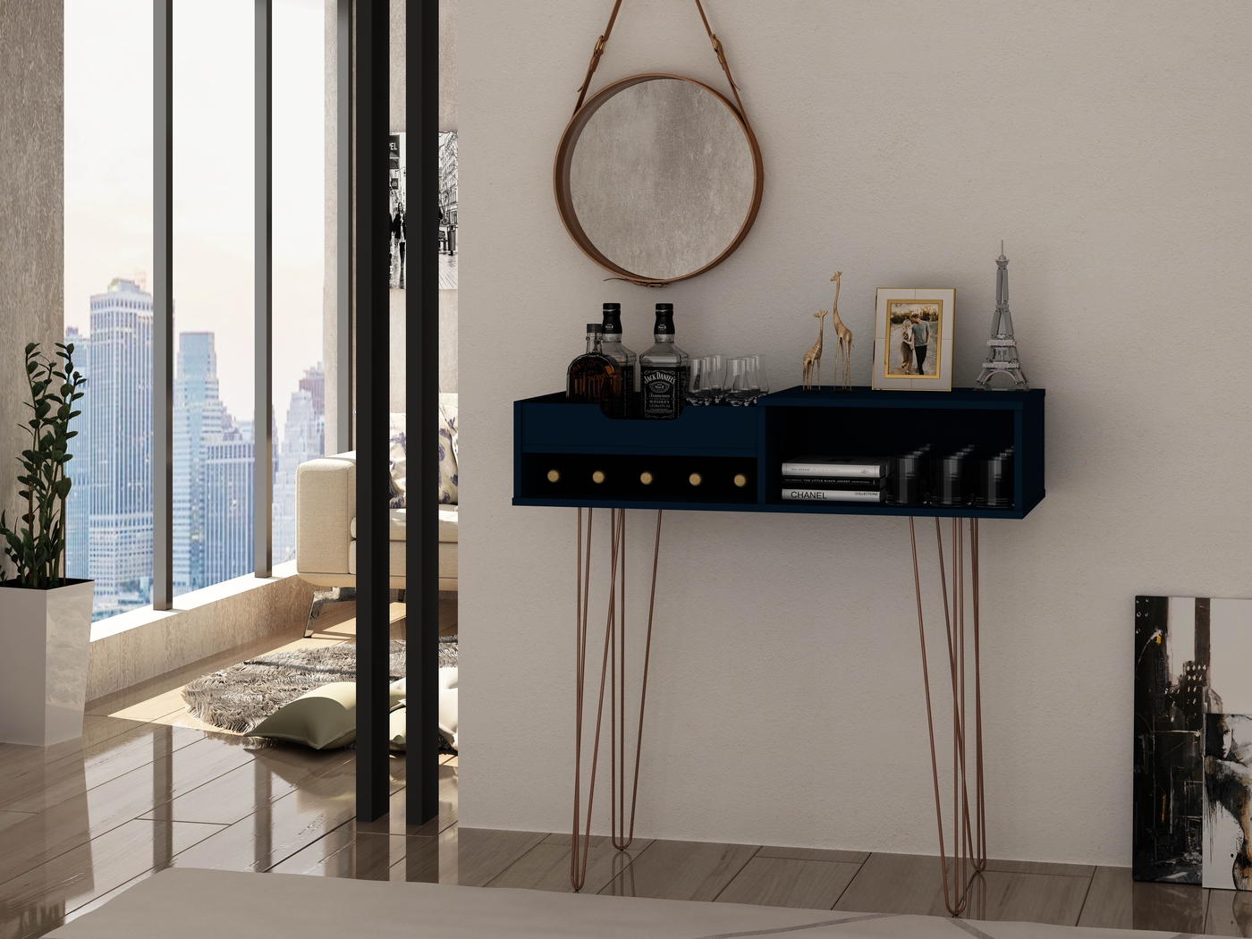 Alexito Blue Sofa Table - Thumbnail - Image 7