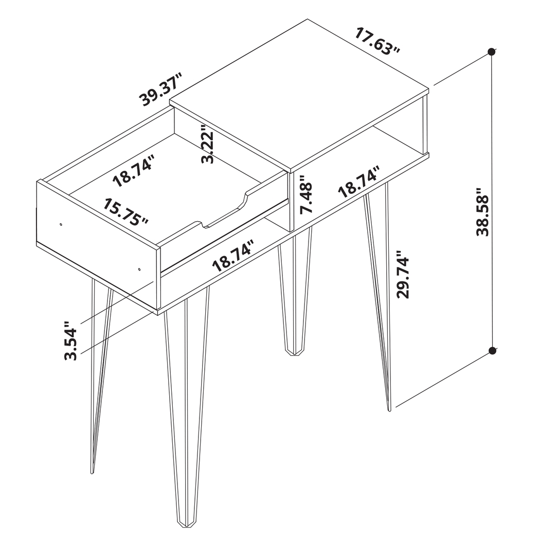 Alexito Brown Sofa Table - Thumbnail - Image 9