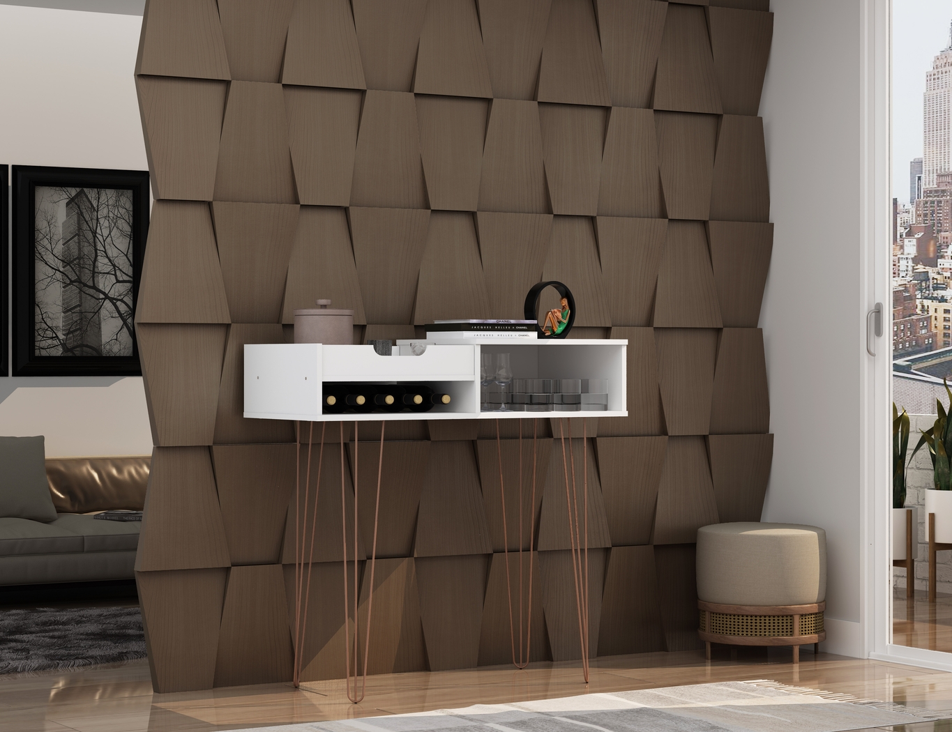 Alexito White Sofa Table - Thumbnail - Image 8