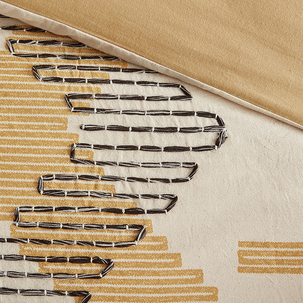 Alextra Yellow 3 pc King/Cal Comforter Set - Thumbnail - Image 6