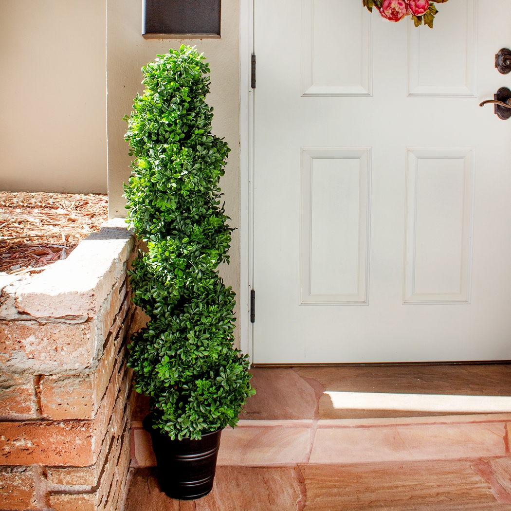 Aleyna Green Boxwood Indoor/Outdoor Silk Tree - Thumbnail - Image 2