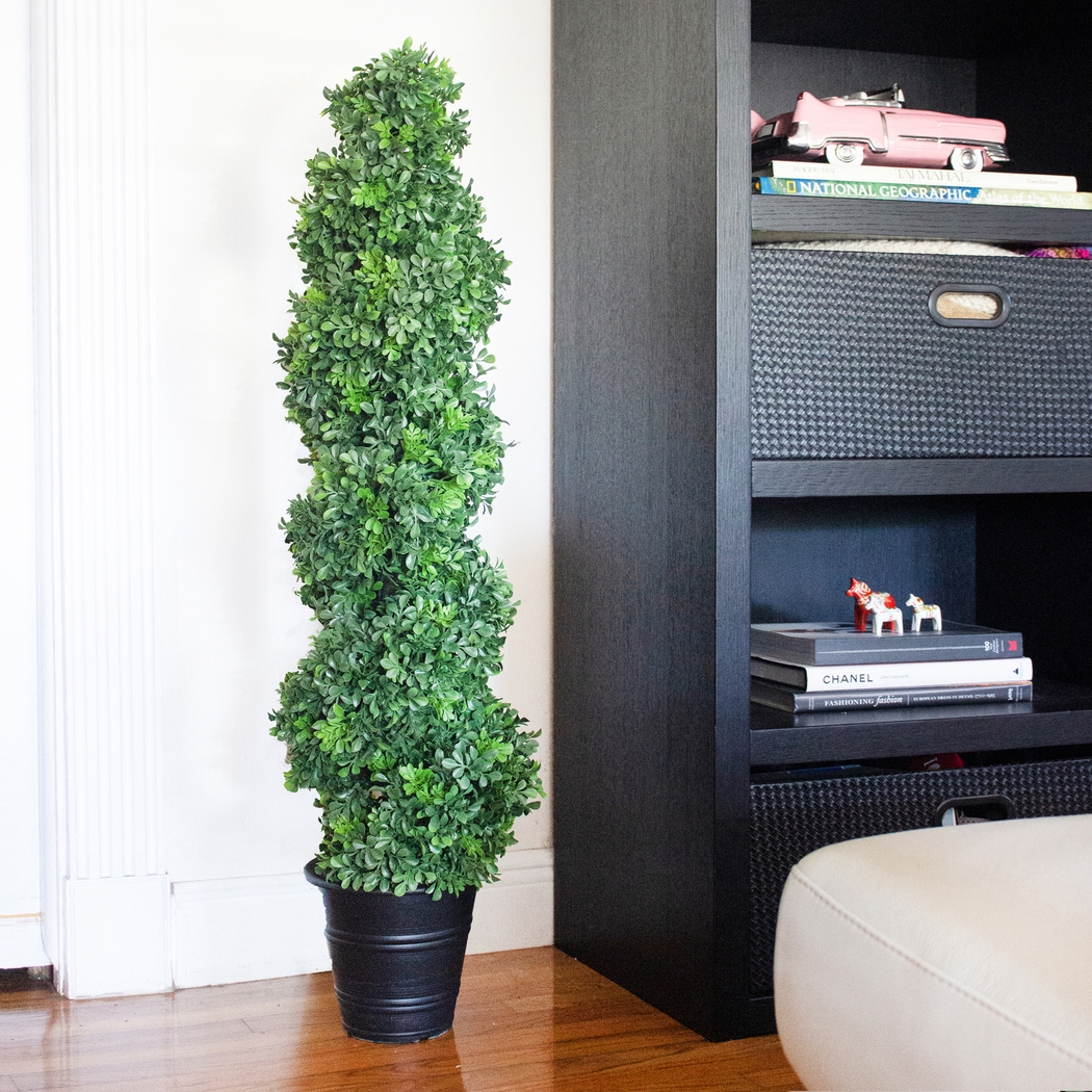 Aleyna Green Boxwood Indoor/Outdoor Silk Tree - Thumbnail - Image 3