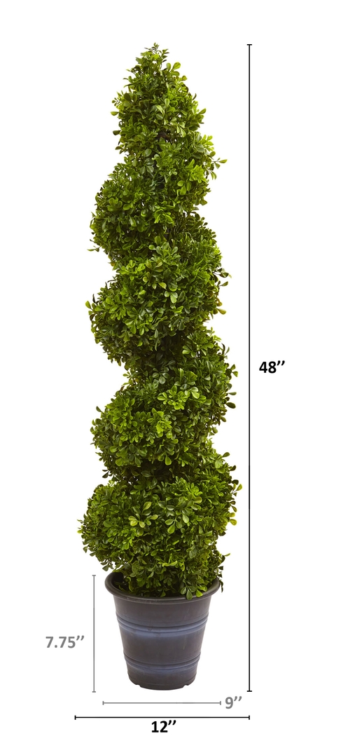 Aleyna Green Boxwood Indoor/Outdoor Silk Tree - Thumbnail - Image 4