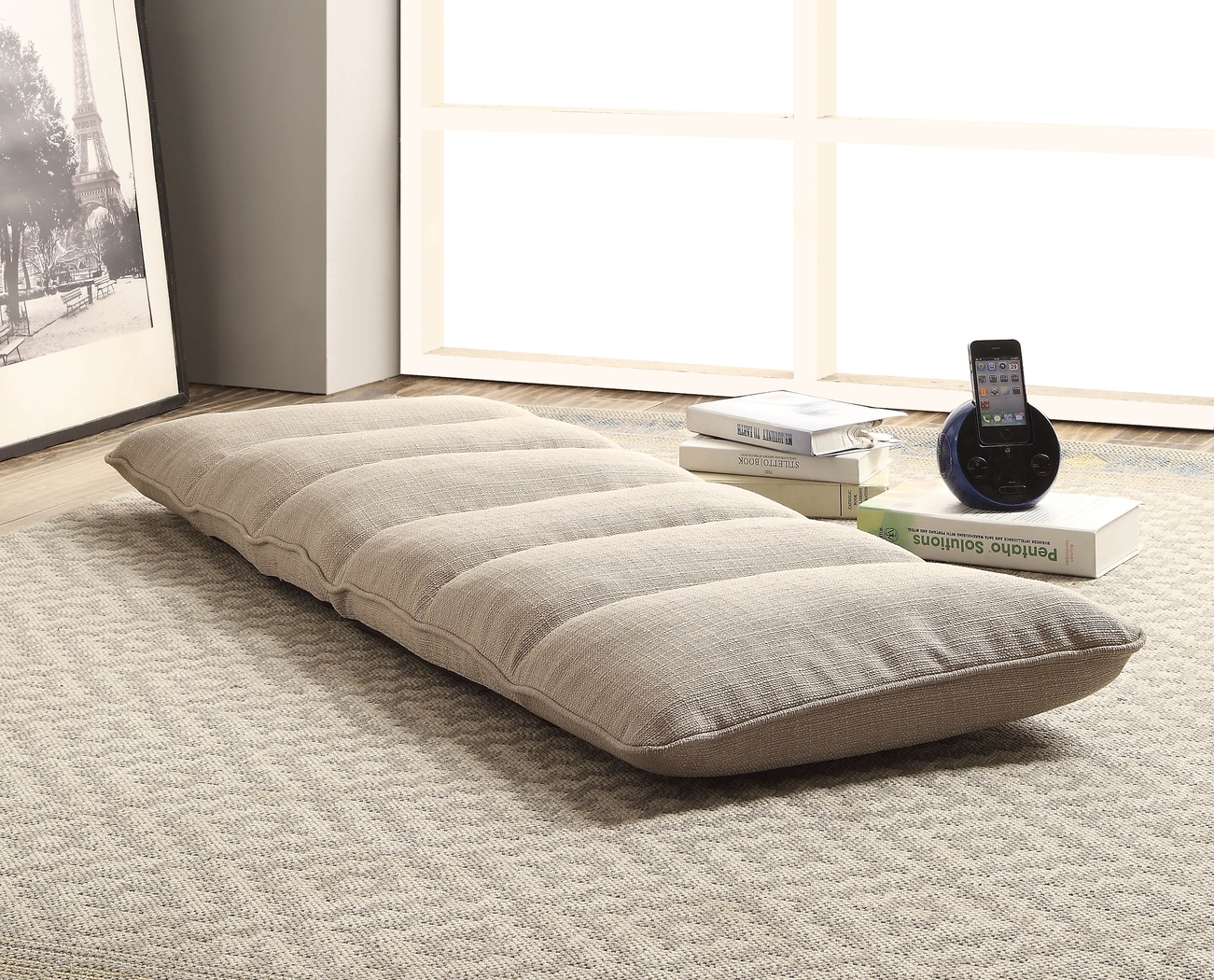 Alfie Beige Gaming Lounge Chair - Thumbnail - Image 2