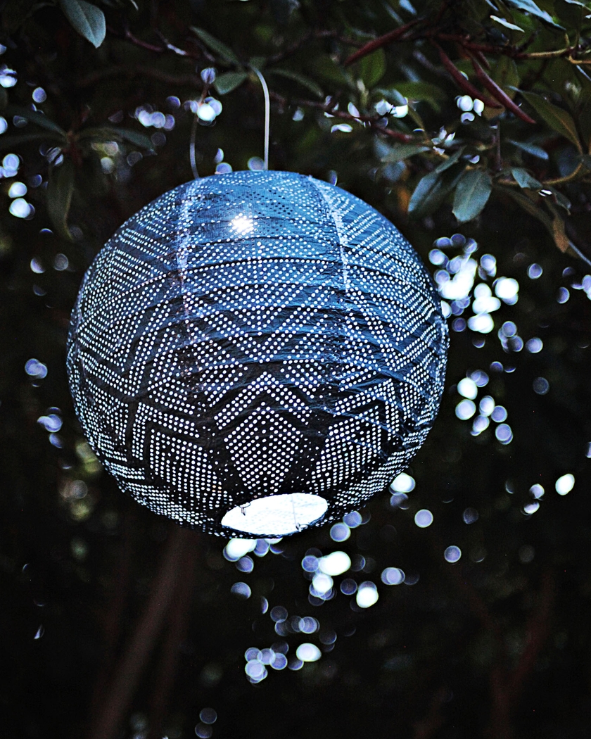 Aliana Ink Outdoor Solar Lantern - Thumbnail - Image 4