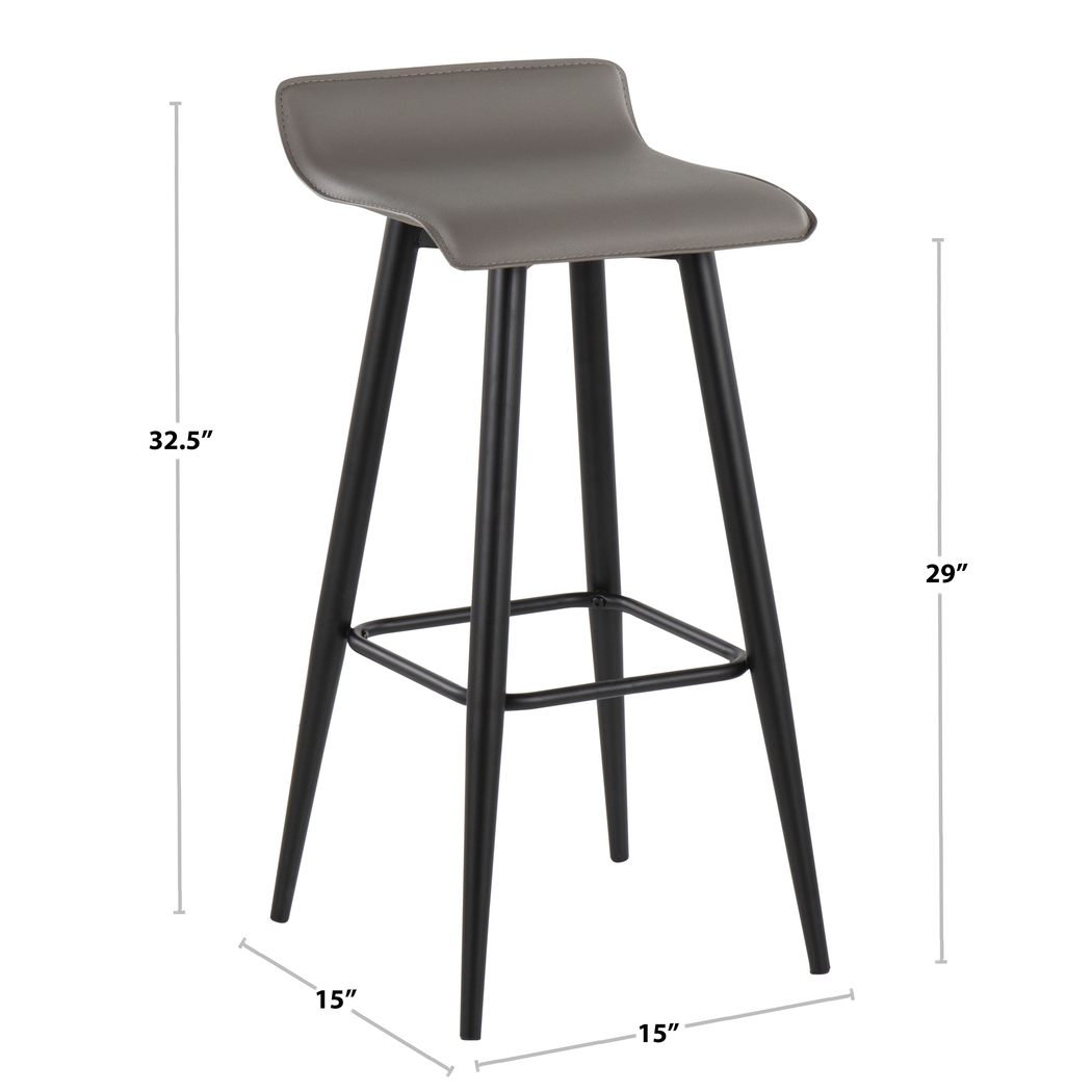 Aliceanna Gray Barstool, Set of 2 - Thumbnail - Image 11