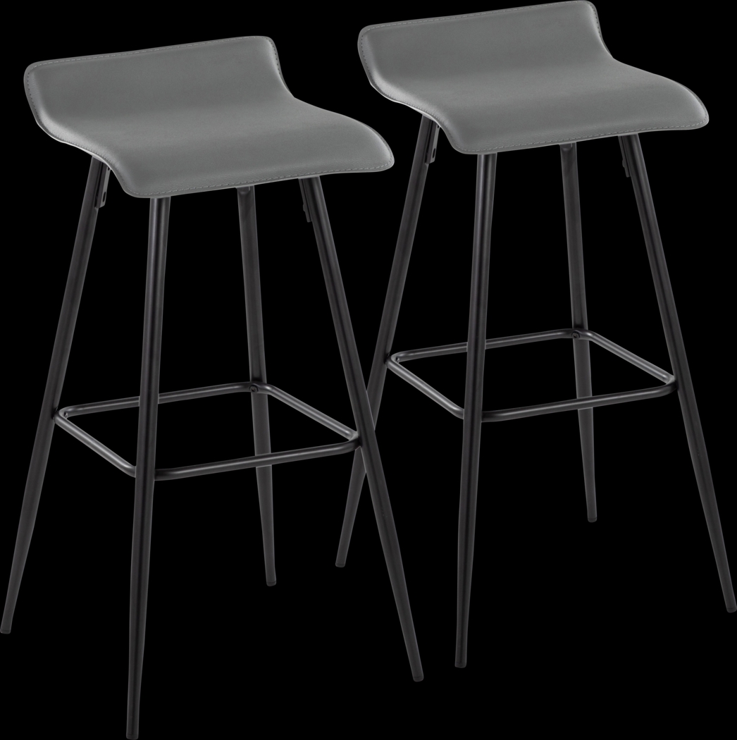 Aliceanna Gray Barstool, Set of 2 - Thumbnail - Image 1