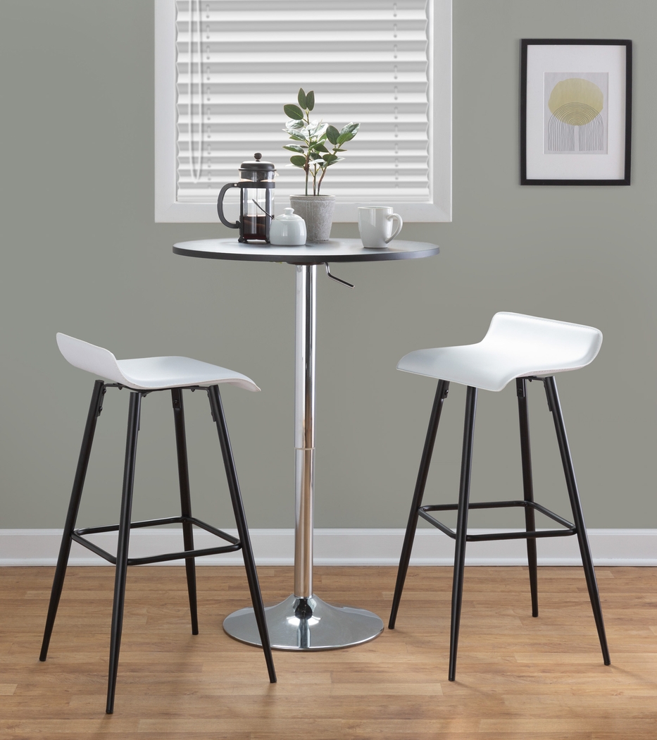 Aliceanna White Barstool, Set of 2 - Thumbnail - Image 2