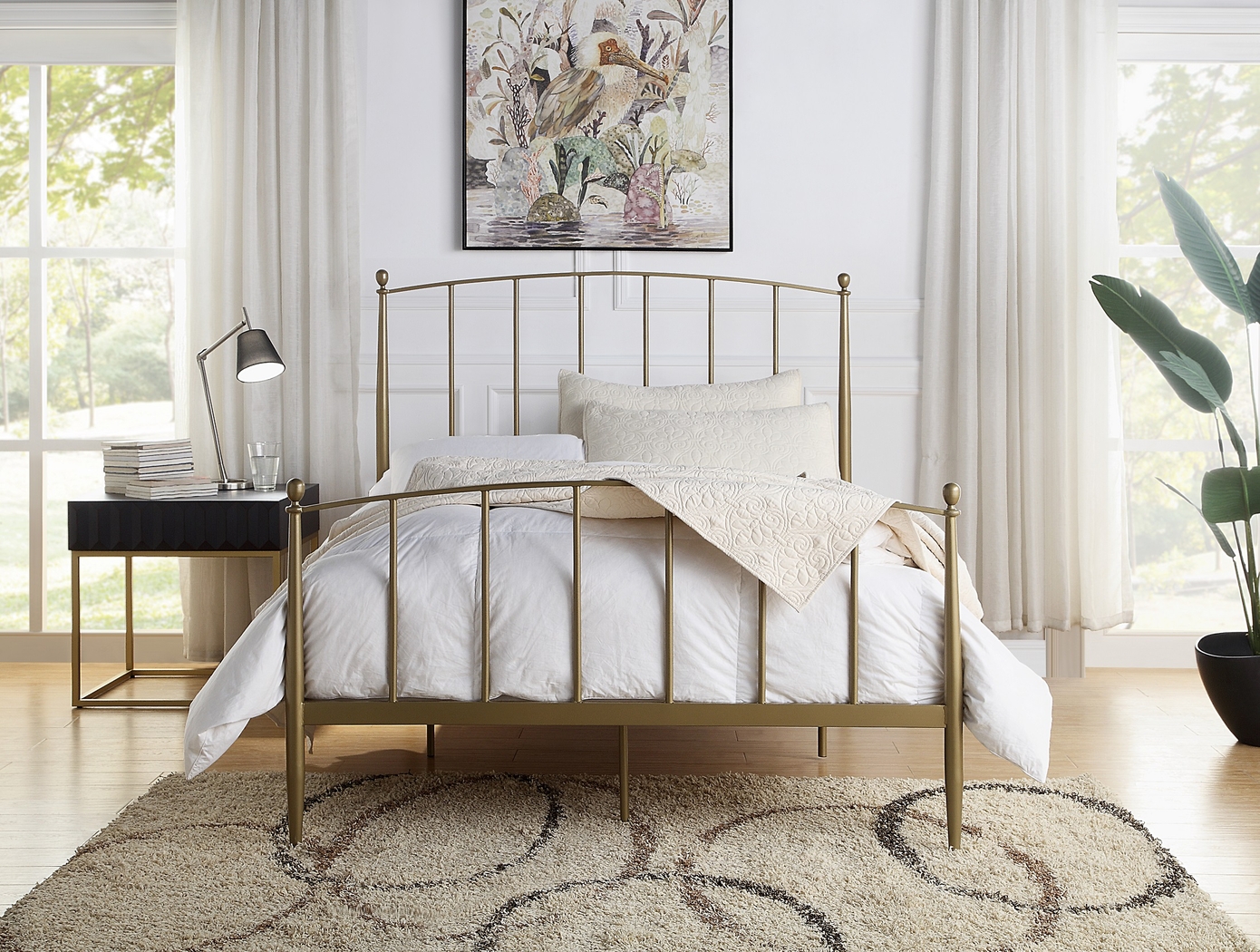 Alicemont Gold Full Platform Bed - Thumbnail - Image 2