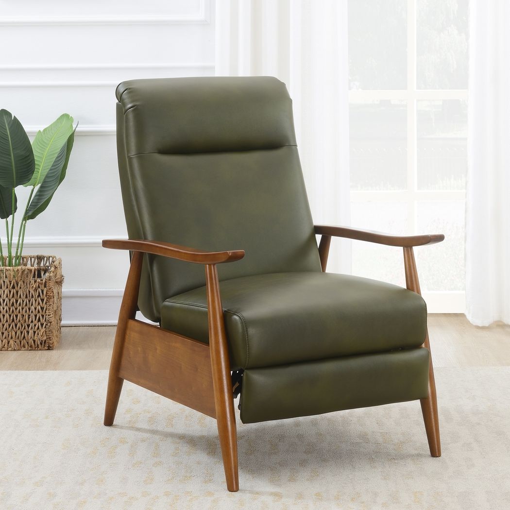 Alieta Green Push Back Recliner - Thumbnail - Image 2