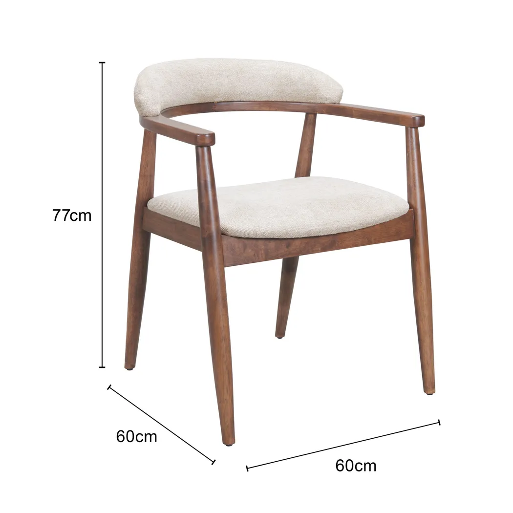 Aliev Beige Side Chair - Thumbnail - Image 3