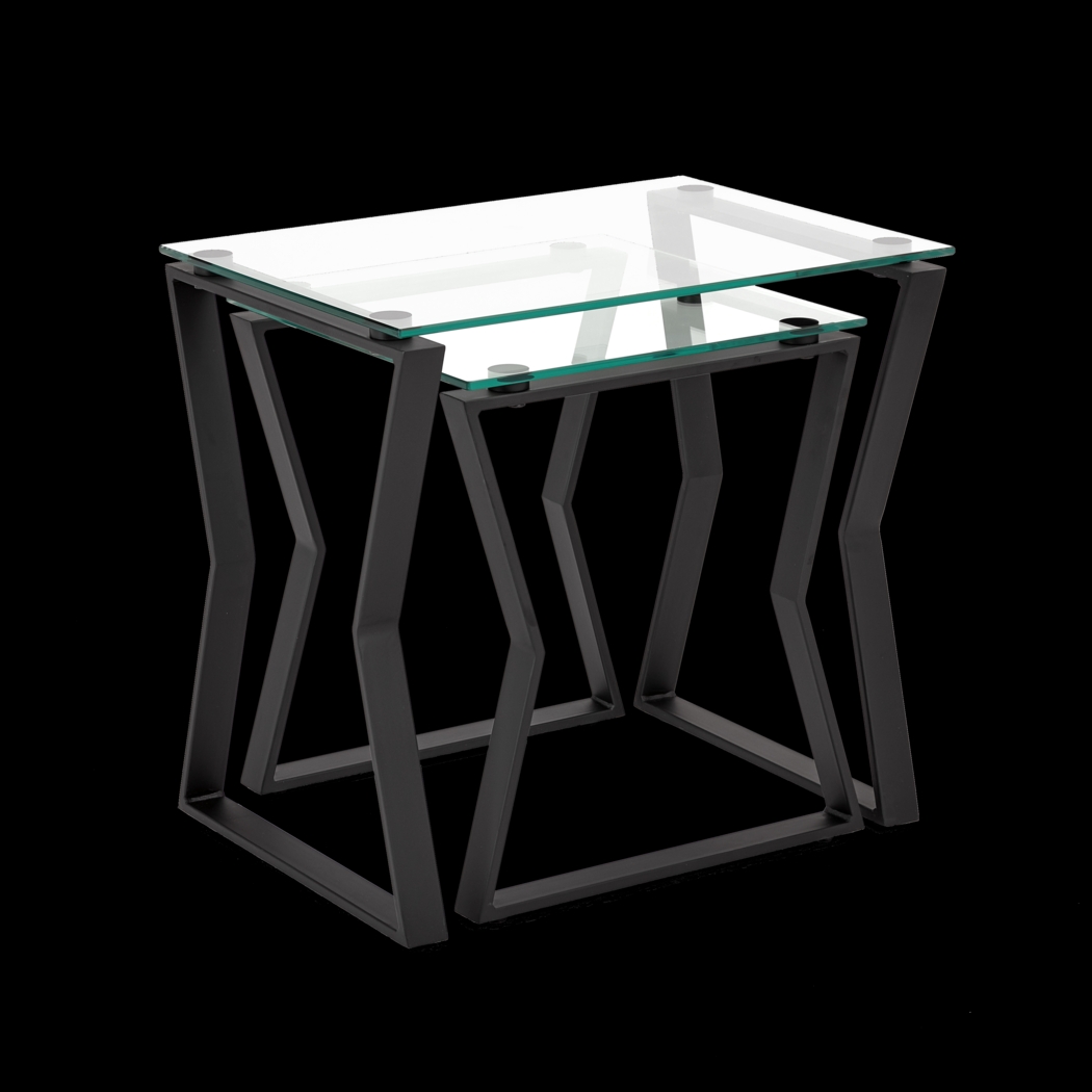 Alijon Black Nesting Table, Set of 2 - Thumbnail - Image 2