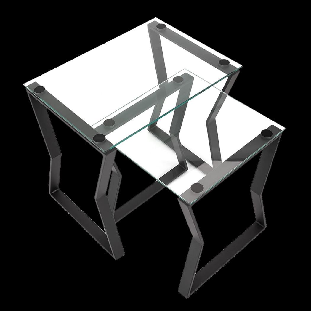 Alijon Black Nesting Table, Set of 2 - Thumbnail - Image 3