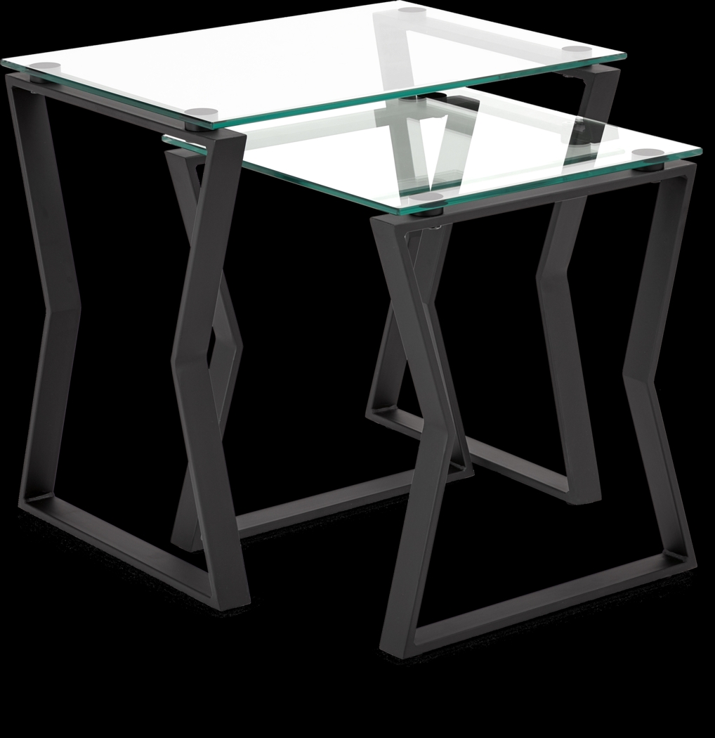 Alijon Black Nesting Table, Set of 2 - Thumbnail - Image 1