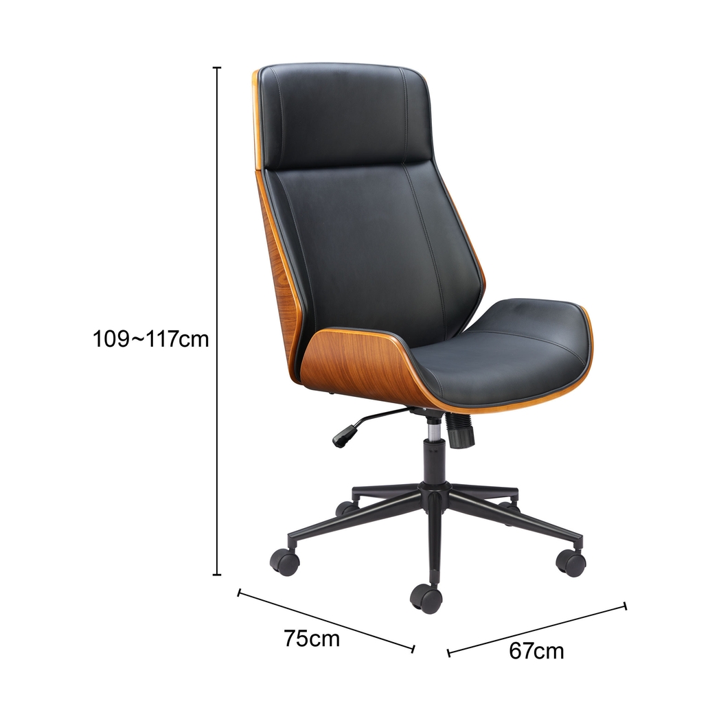 Alik Black Office Chair - Thumbnail - Image 3