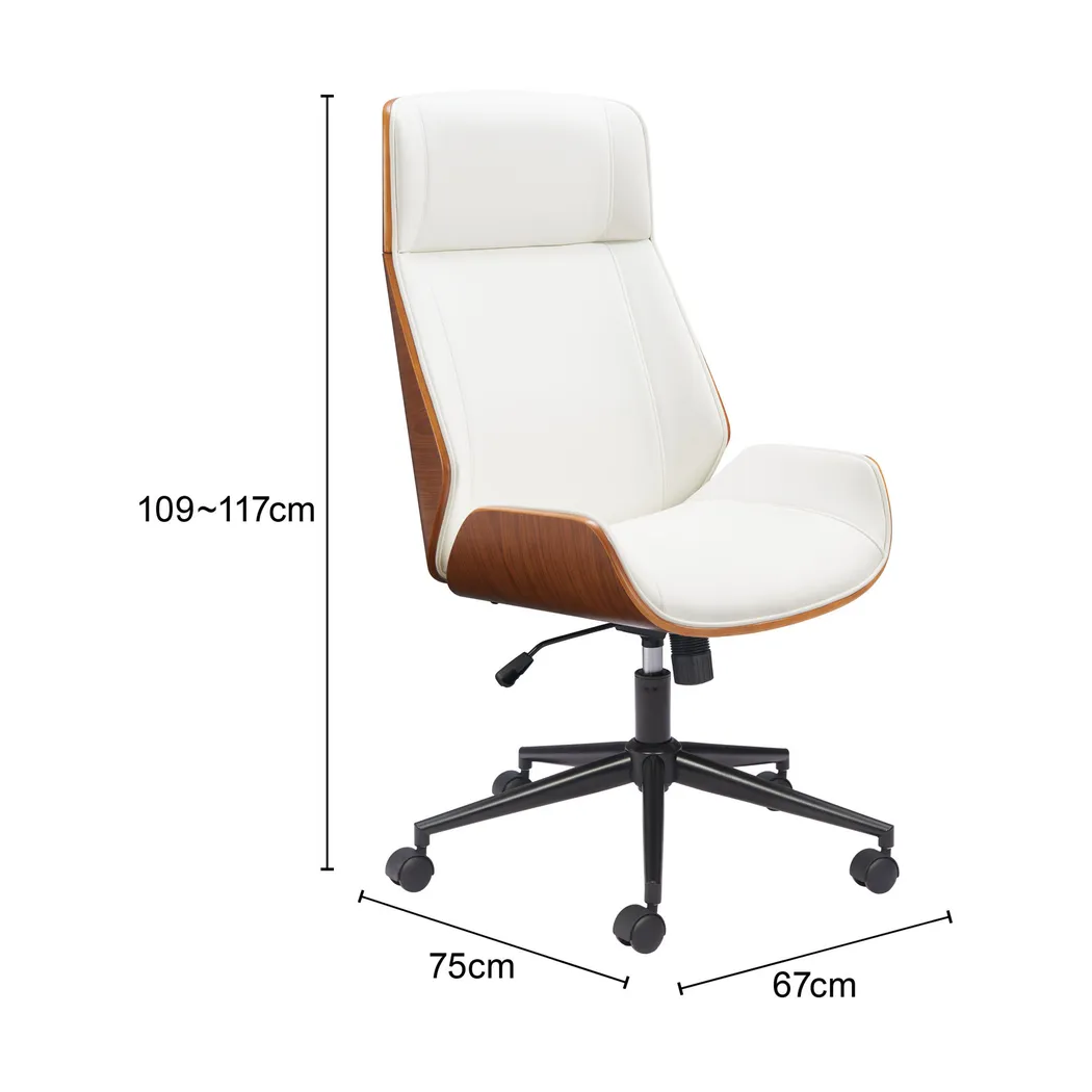 Alik White Office Chair - Thumbnail - Image 3