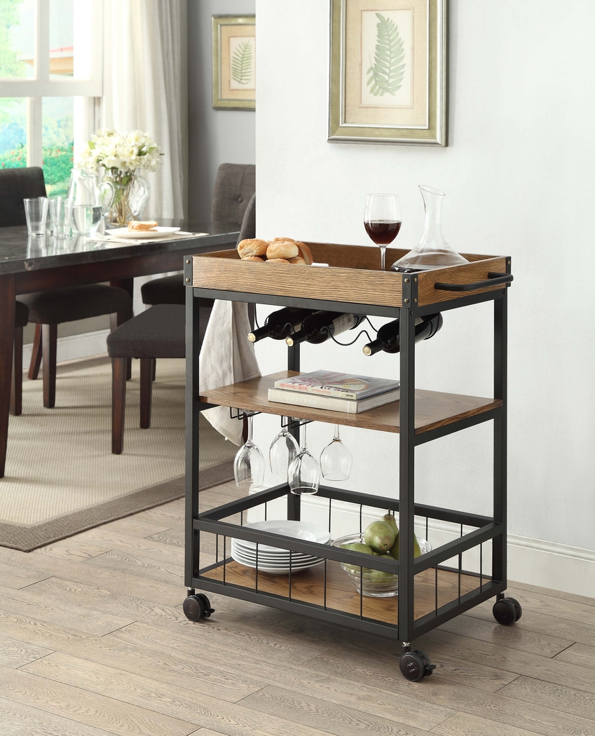 Alika Brown Bar Cart - Thumbnail - Image 2