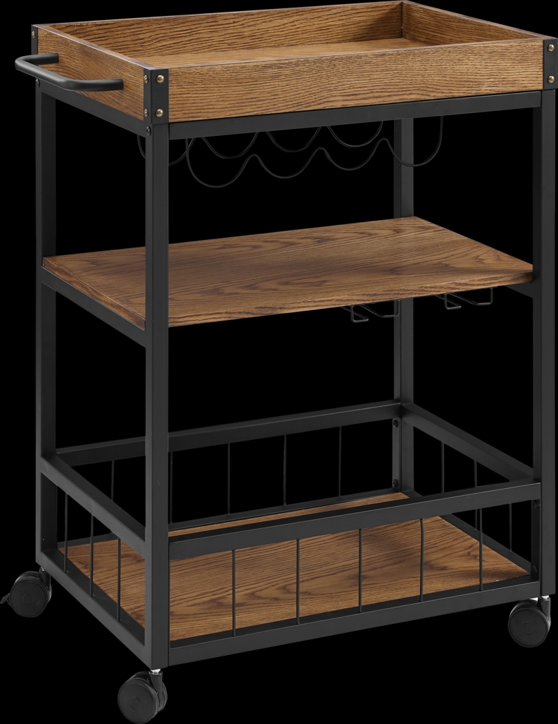 Alika Brown Bar Cart - Thumbnail - Image 1