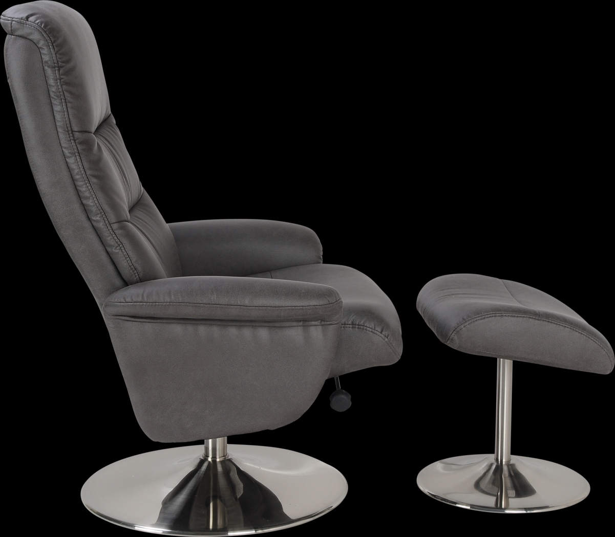 Alileah Gray Recliner and Ottoman - Thumbnail - Image 3