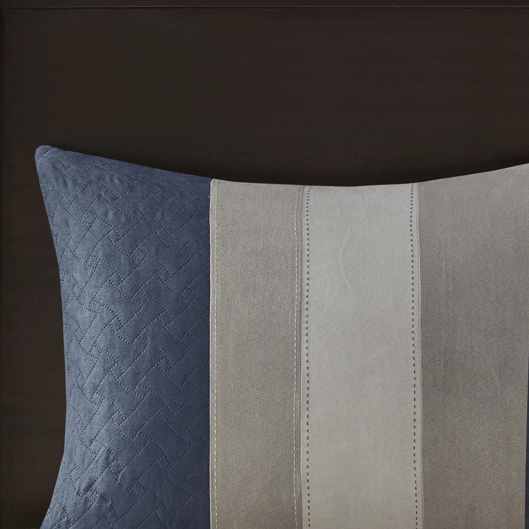 Alima Blue 7 Pc California King Comforter Set - Thumbnail - Image 6