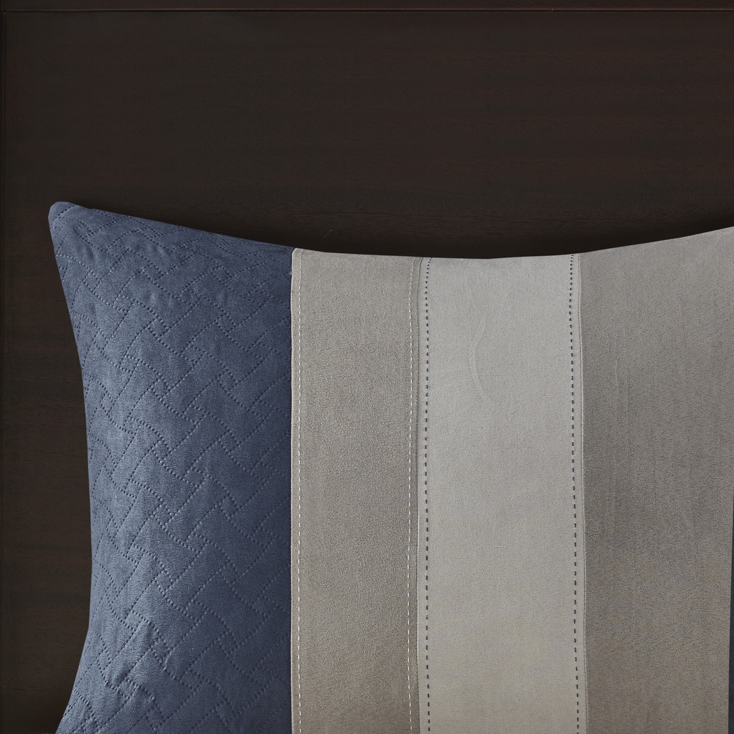 Alima Blue 7 Pc Queen Comforter Set - Thumbnail - Image 6