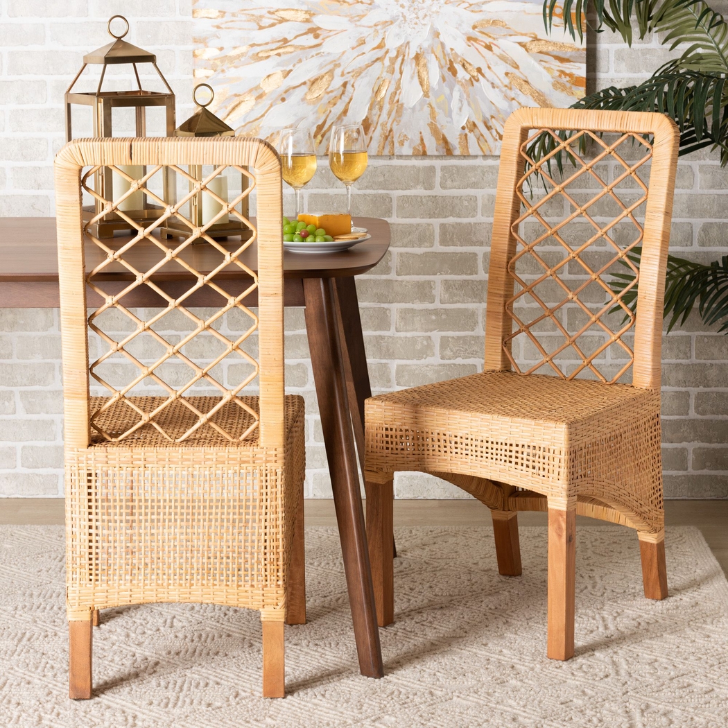 Aliono Brown Side Chair, Set of 2 - Thumbnail - Image 2