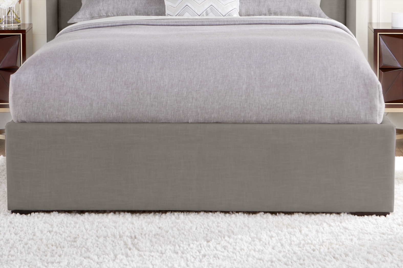 Alison Gray 3 Pc King Upholstered Bed - Thumbnail - Image 3