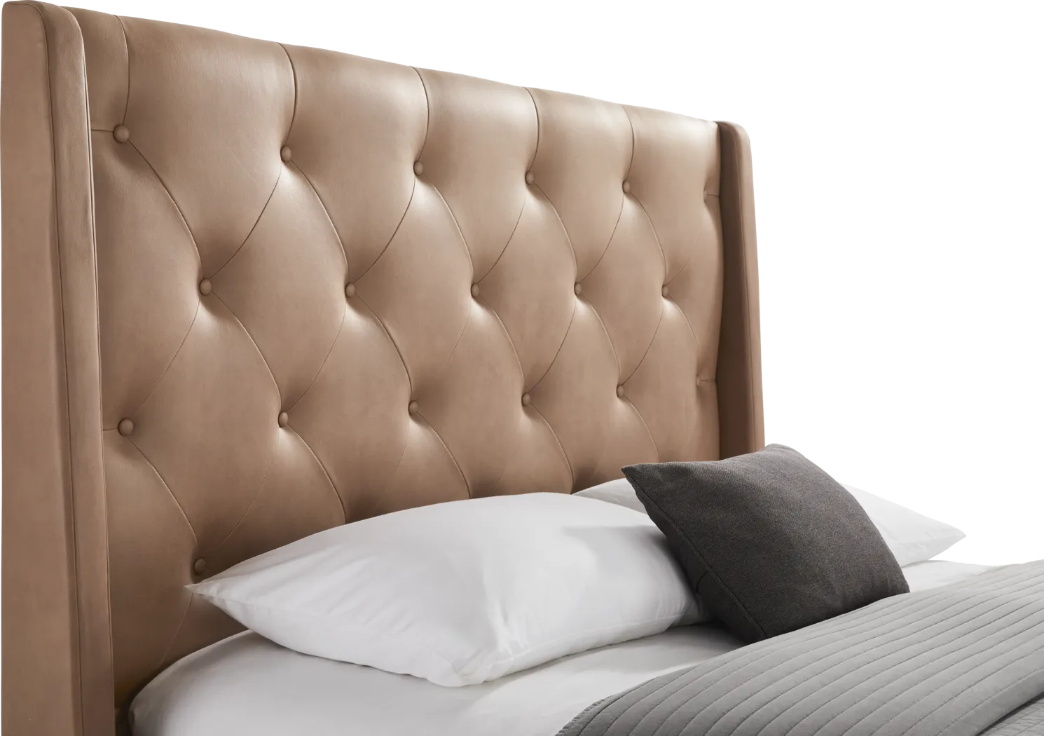 Alison II Brown 3 Pc King Upholstered Bed - Thumbnail - Image 2