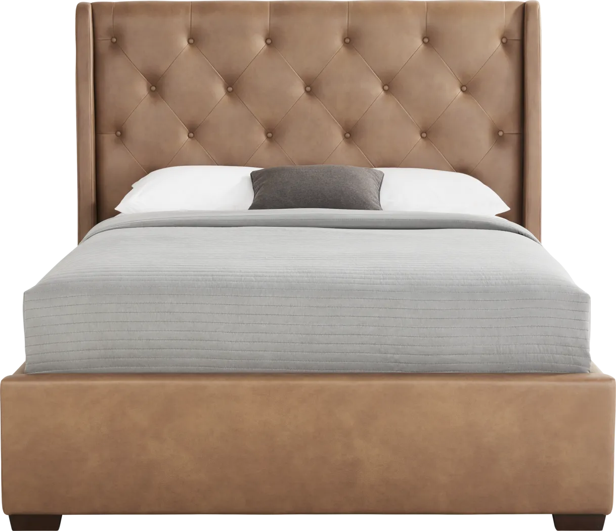 Alison II Brown 3 Pc King Upholstered Bed - Thumbnail - Image 1