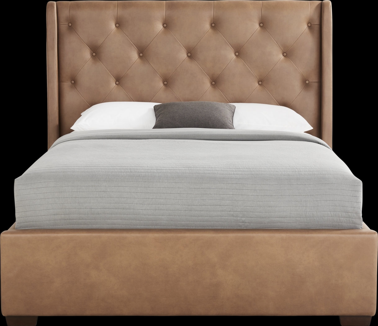 Alison II Brown 3 Pc Queen Upholstered Bed - Thumbnail - Image 1