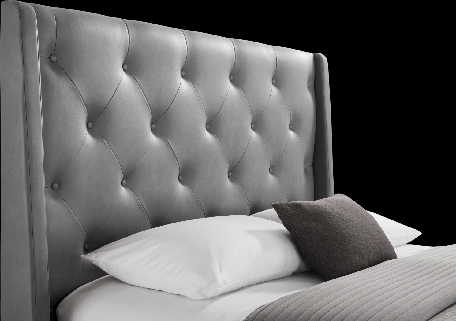 Alison II Gray 3 Pc Queen Upholstered Storage Bed - Thumbnail - Image 2