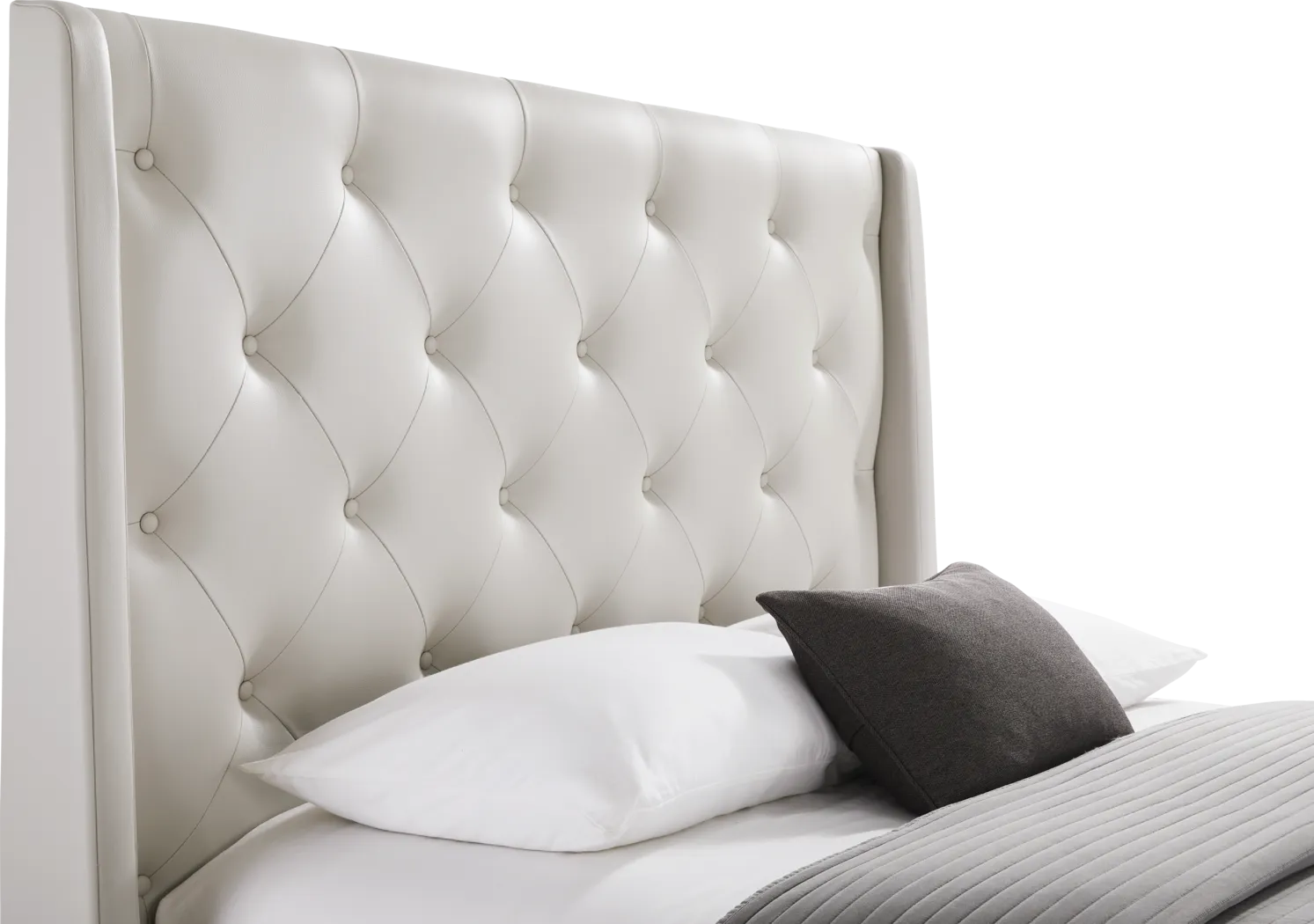 Alison II Light Gray 3 Pc King Upholstered Storage Bed - Thumbnail - Image 2