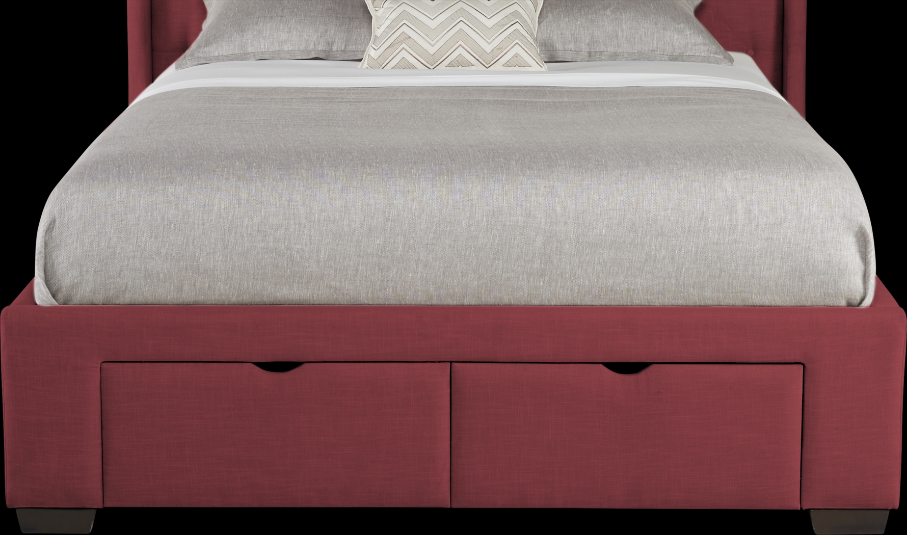Alison Red 3 Pc King Upholstered Bed with 4 Drawer Storage - Thumbnail - Image 3