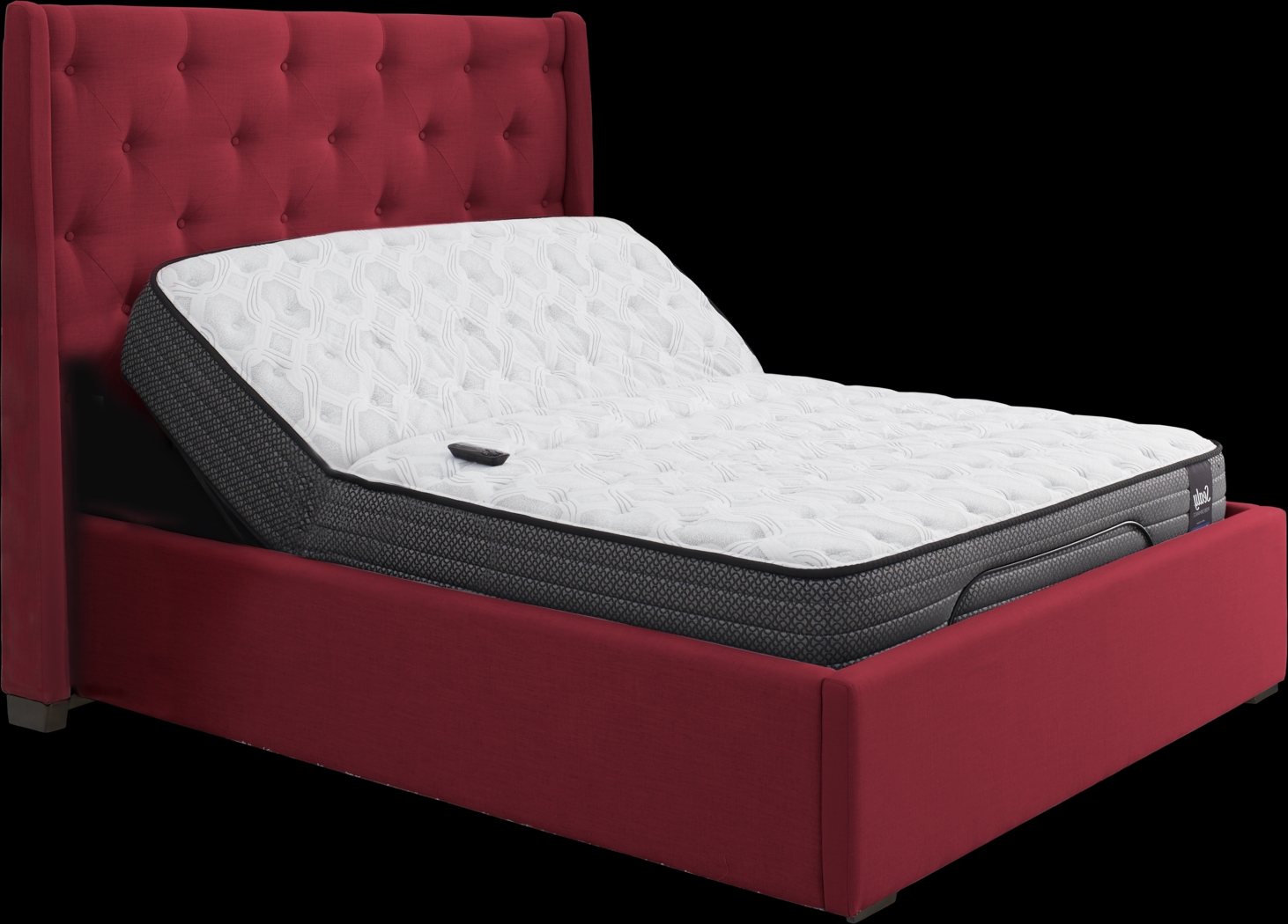 Alison Red 5 Pc Queen Bed, Mattress and Adjustable Base Set - Thumbnail - Image 1