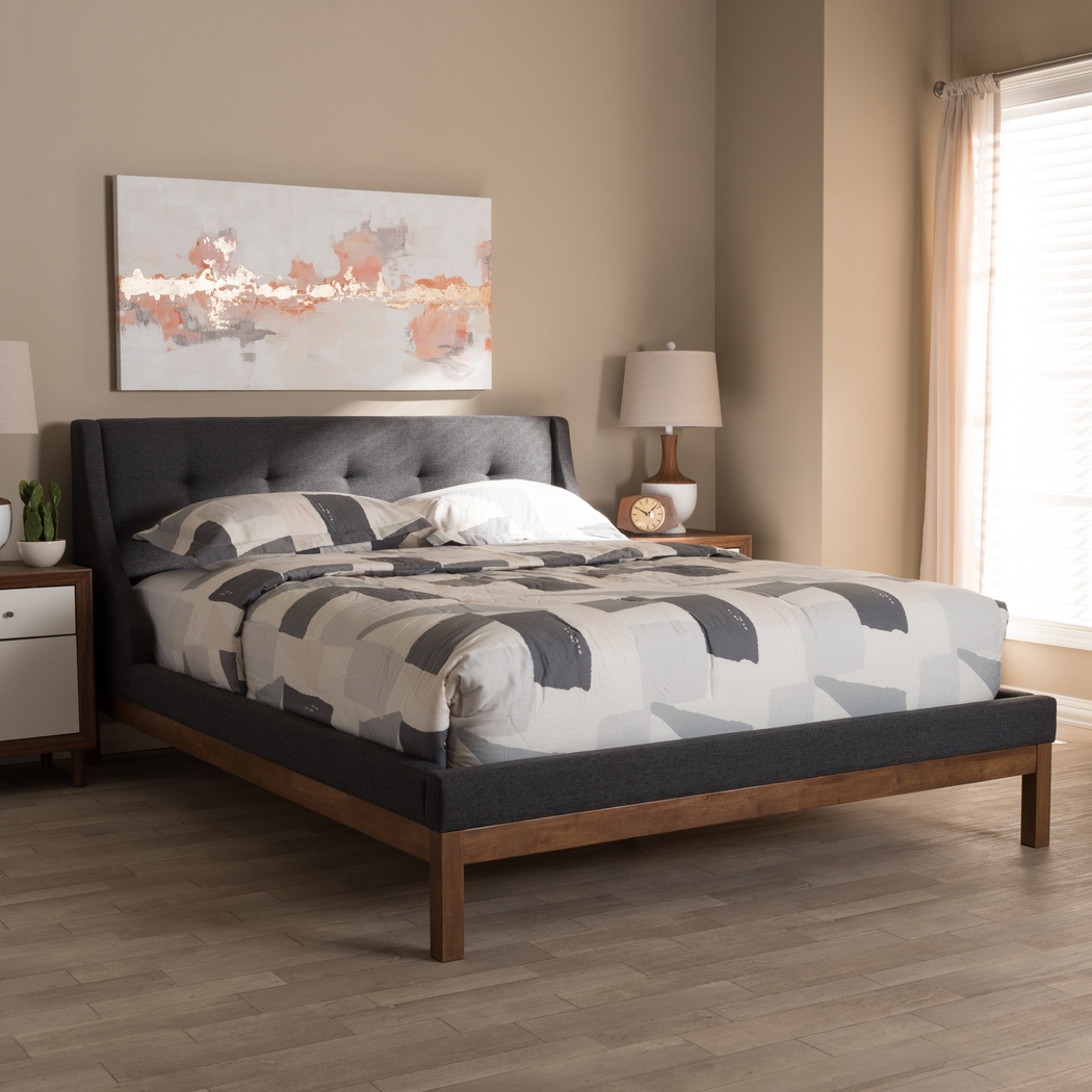 Alissas Dark Gray Full Bed - Thumbnail - Image 2
