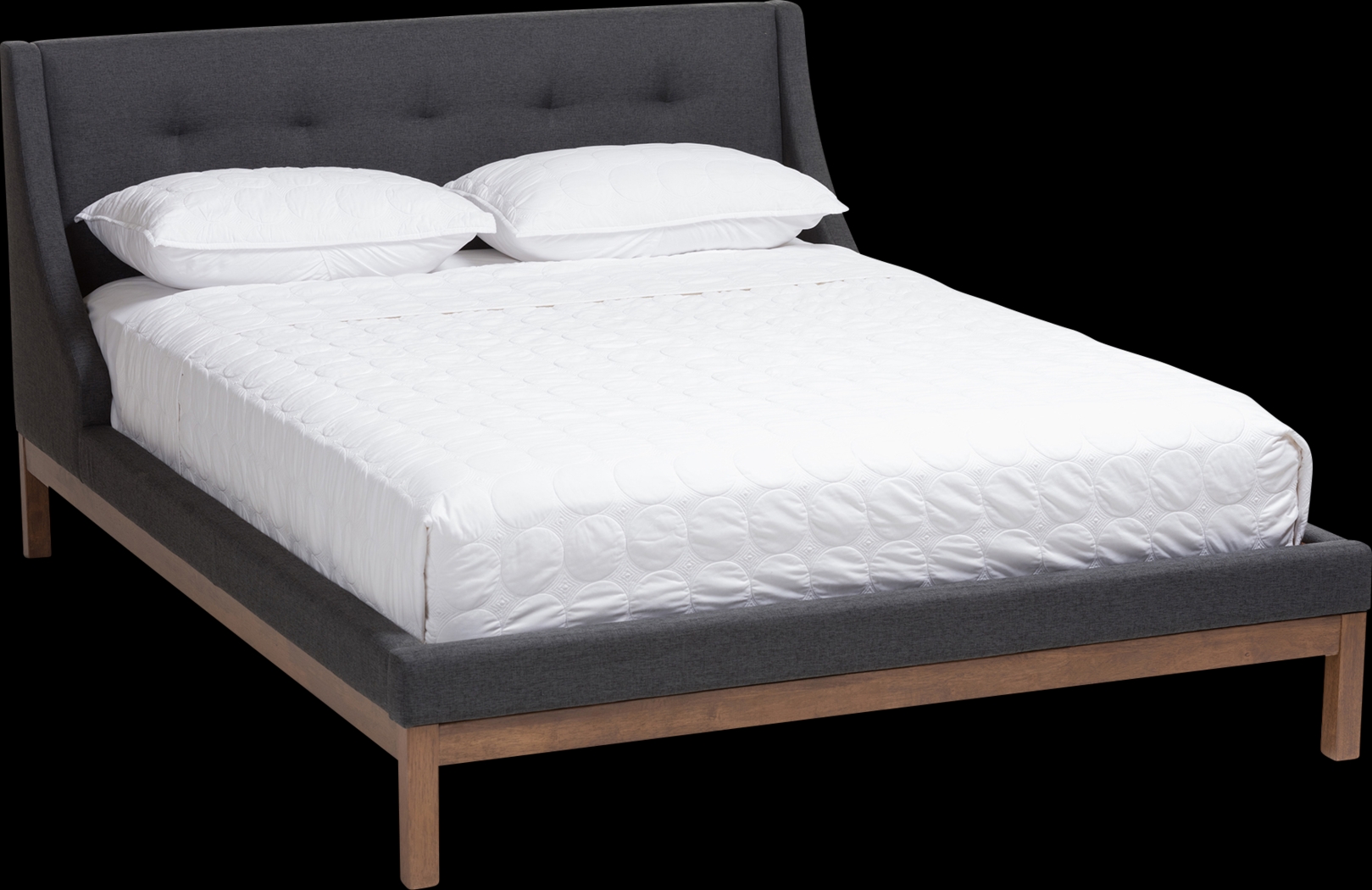 Alissas Dark Gray Queen Bed - Thumbnail - Image 1