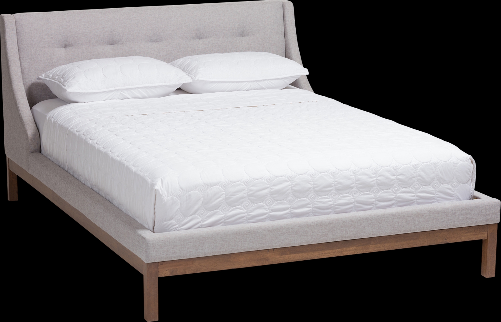 Alissas Gray Queen Bed - Thumbnail - Image 1