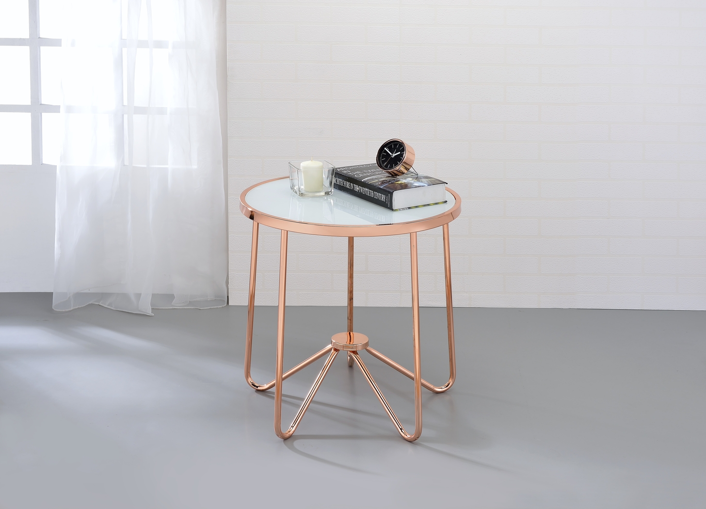 Alivia White End Table - Thumbnail - Image 2